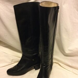 Classic Black Knee High Boots. W - 8